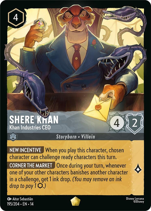 Image for Shere Khan - Khan Industries CEO (195/204) [Hyperia City] (14) - Disney Lorcana