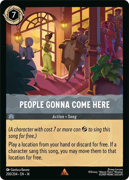 Image for People Gonna Come Here (200/204) (Cold Foil) [Hyperia City] (14) - Disney Lorcana