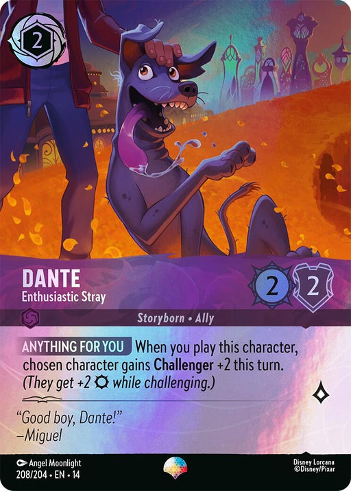 Image for Dante - Enthusiastic Stray (Epic) (208/204) (Holofoil) [Hyperia City] (14) - Disney Lorcana