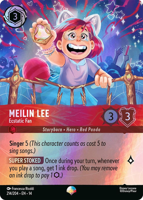 Image for Meilin Lee - Ecstatic Fan (Epic) (214/204) (Holofoil) [Hyperia City] (14) - Disney Lorcana