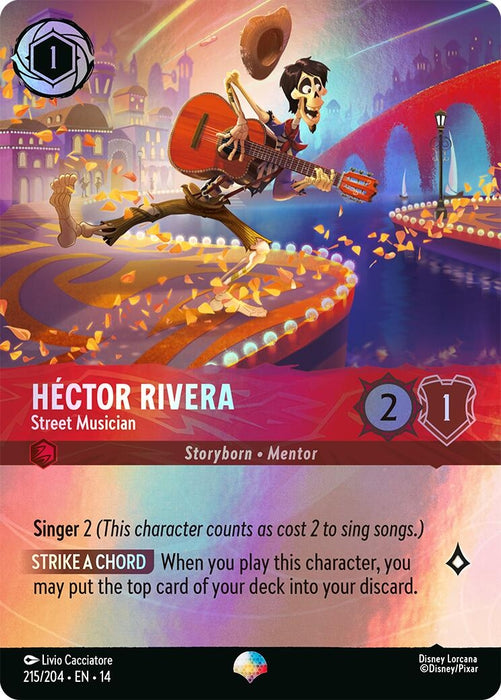 Image for Hector Rivera - Street Musician (Epic) (215/204) (Holofoil) [Hyperia City] (14) - Disney Lorcana
