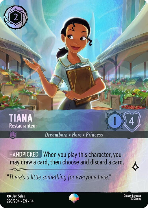 Image for Tiana - Restauranteur (Epic) (220/204) (Holofoil) [Hyperia City] (14) - Disney Lorcana