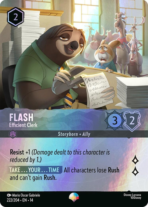 Image for Flash - Efficient Clerk (Epic) (222/204) (Holofoil) [Hyperia City] (14) - Disney Lorcana