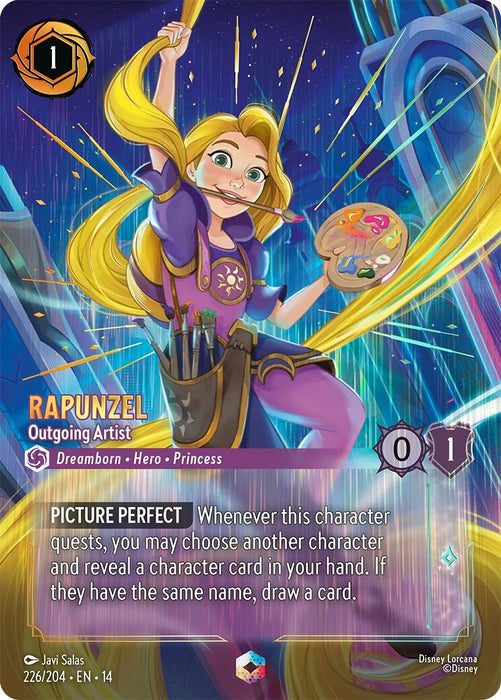 Image for Rapunzel - Outgoing Artist (Enchanted) (226/204) (Holofoil) [Hyperia City] (14) - Disney Lorcana