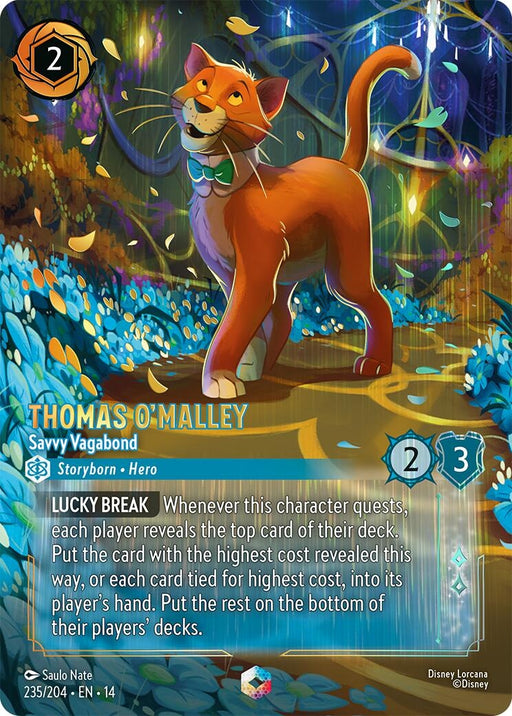 Image for Thomas O'Malley - Savvy Vagabond (Enchanted) (235/204) (Holofoil) [Hyperia City] (14) - Disney Lorcana