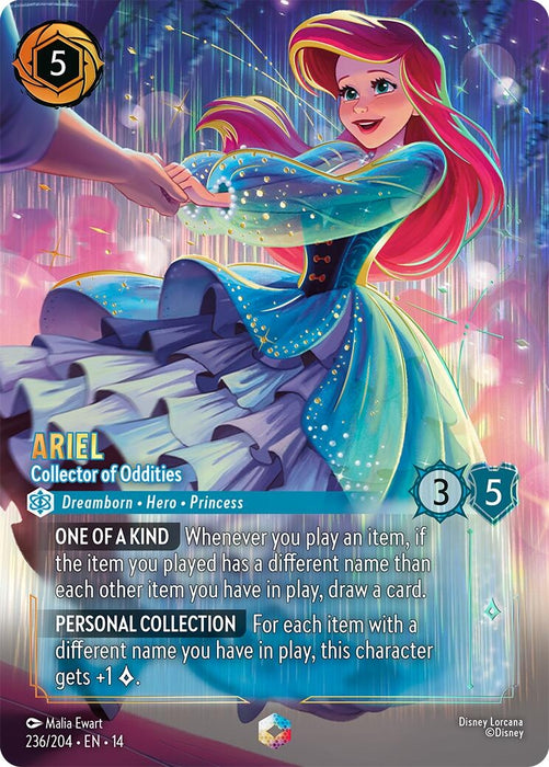 Image for Ariel - Collector of Oddities (Enchanted) (236/204) (Holofoil) [Hyperia City] (14) - Disney Lorcana