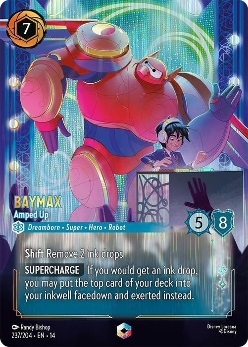 Image for Baymax - Amped Up (Enchanted) (237/204) (Holofoil) [Hyperia City] (14) - Disney Lorcana