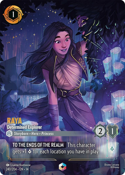 Image for Raya - Determined Explorer (Enchanted) (240/204) (Holofoil) [Hyperia City] (14) - Disney Lorcana