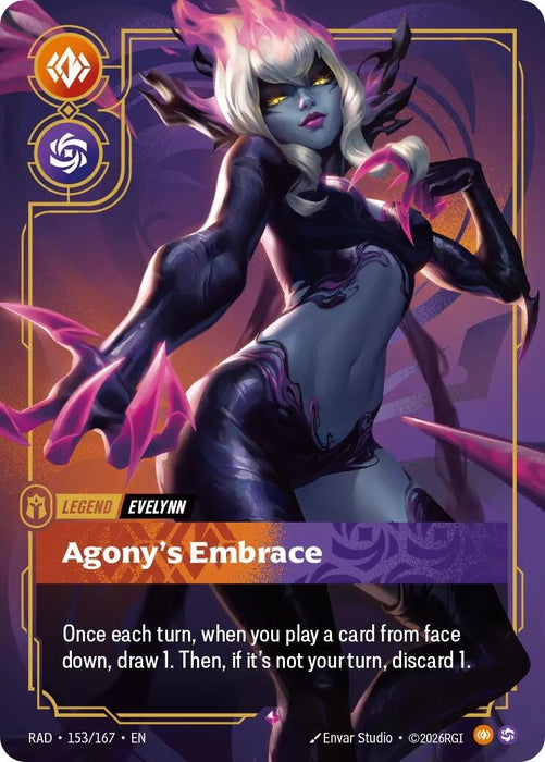 Image for Evelynn, Agony's Embrace (153/167) (Foil) [Radiance] (RAD) - Riftbound: League of Legends Trading Card Game