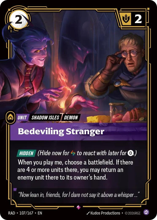 Image for Bedeviling Stranger (107/167) (Foil) [Radiance] (RAD) - Riftbound: League of Legends Trading Card Game