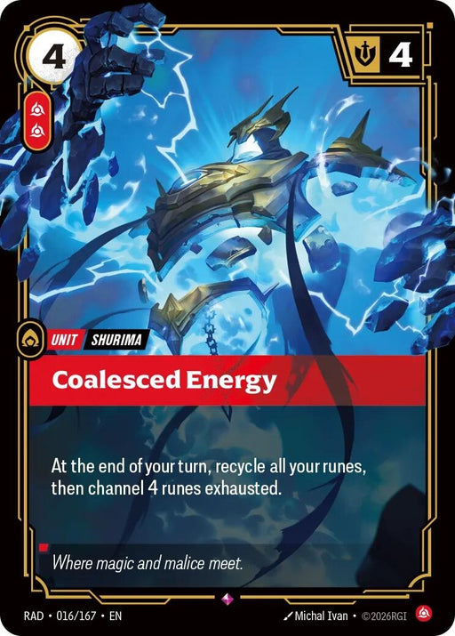 Image for Coalesced Energy (016/167) (Foil) [Radiance] (RAD) - Riftbound: League of Legends Trading Card Game