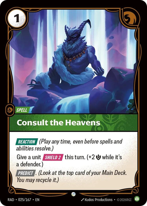 Image for Consult the Heavens (025/167) [Radiance] (RAD) - Riftbound: League of Legends Trading Card Game