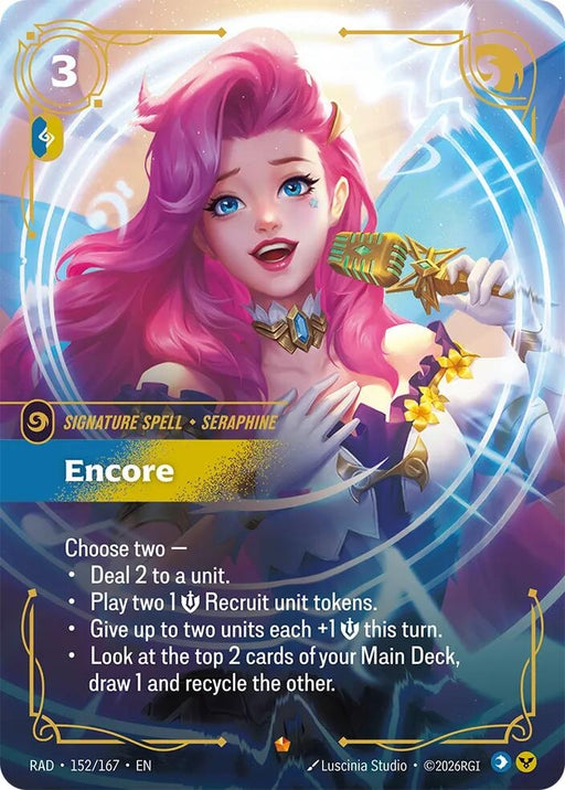 Image for Encore (152/167) (Foil) [Radiance] (RAD) - Riftbound: League of Legends Trading Card Game