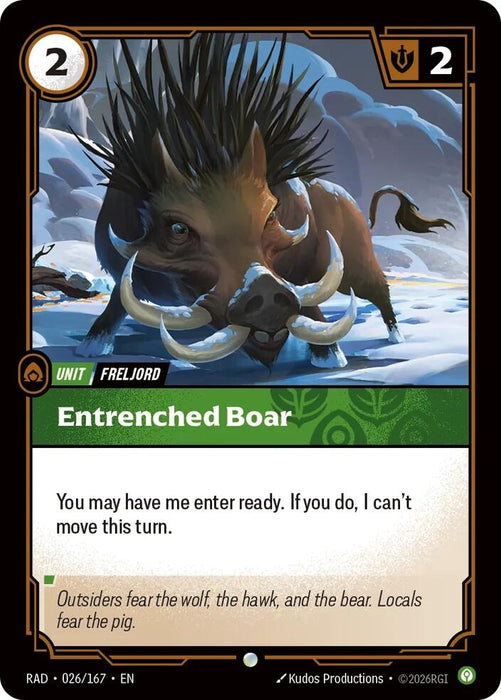 Entrenched Boar (026/167) [Radiance] (RAD)
