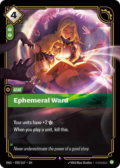 Image for Ephemeral Ward (039/167) (Foil) [Radiance] (RAD) - Riftbound: League of Legends Trading Card Game