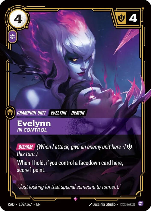 Image for Evelynn, In Control (109/167) (Foil) [Radiance] (RAD) - Riftbound: League of Legends Trading Card Game