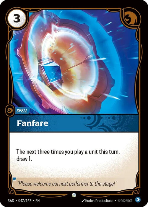 Image for Fanfare (047/167) [Radiance] (RAD) - Riftbound: League of Legends Trading Card Game
