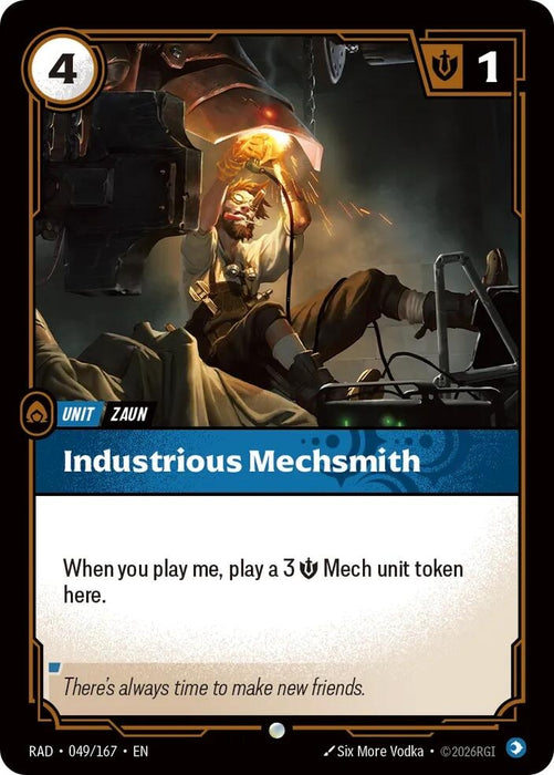 Image for Industrious Mechsmith (049/167) (Foil) [Radiance] (RAD) - Riftbound: League of Legends Trading Card Game