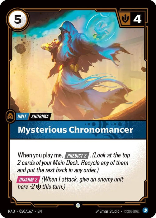 Image for Mysterious Chronomancer (050/167) (Foil) [Radiance] (RAD) - Riftbound: League of Legends Trading Card Game