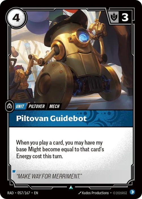 Image for Piltovan Guidebot (057/167) [Radiance] (RAD) - Riftbound: League of Legends Trading Card Game