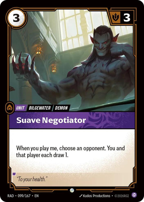 Image for Suave Negotiator (099/167) [Radiance] (RAD) - Riftbound: League of Legends Trading Card Game