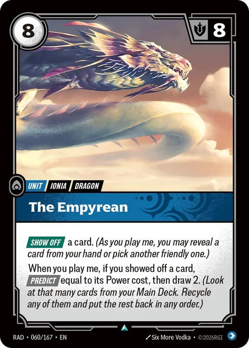 Image for The Empyrean (060/167) [Radiance] (RAD) - Riftbound: League of Legends Trading Card Game