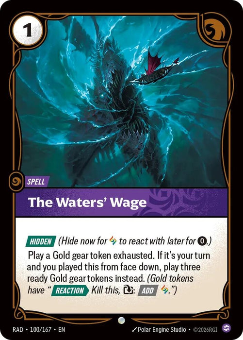 Image for The Waters' Wage (100/167) (Foil) [Radiance] (RAD) - Riftbound: League of Legends Trading Card Game