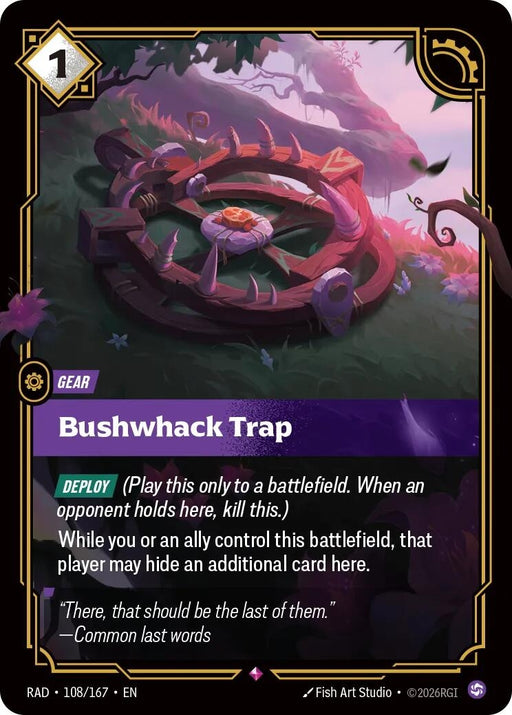 Image for Bushwhack Trap (108/167) (Foil) [Radiance] (RAD) - Riftbound: League of Legends Trading Card Game