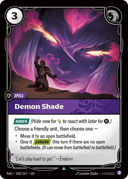 Image for Demon Shade (102/167) [Radiance] (RAD) - Riftbound: League of Legends Trading Card Game