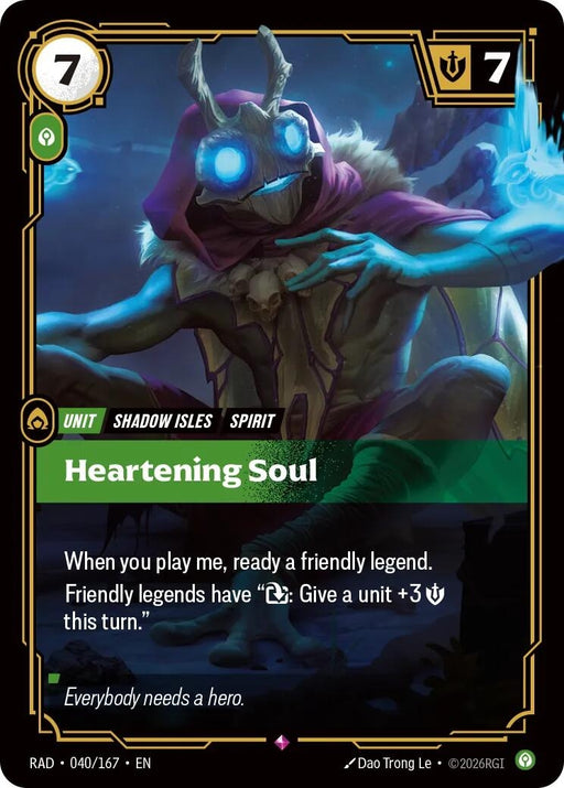 Image for Heartening Soul (040/167) (Foil) [Radiance] (RAD) - Riftbound: League of Legends Trading Card Game