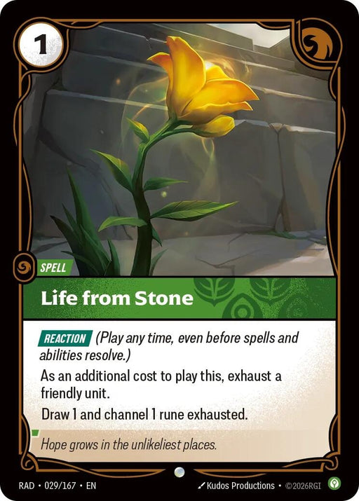 Image for Life from Stone (029/167) [Radiance] (RAD) - Riftbound: League of Legends Trading Card Game