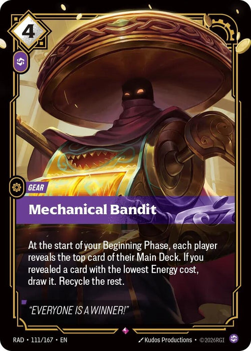 Image for Mechanical Bandit (111/167) (Foil) [Radiance] (RAD) - Riftbound: League of Legends Trading Card Game