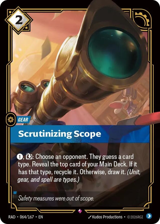 Image for Scrutinizing Scope (064/167) (Foil) [Radiance] (RAD) - Riftbound: League of Legends Trading Card Game
