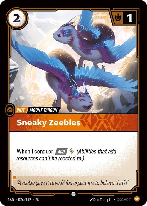 Image for Sneaky Zeebles (076/167) [Radiance] (RAD) - Riftbound: League of Legends Trading Card Game