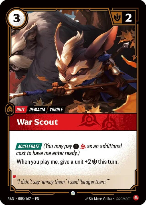Image for War Scout (008/167) [Radiance] (RAD) - Riftbound: League of Legends Trading Card Game