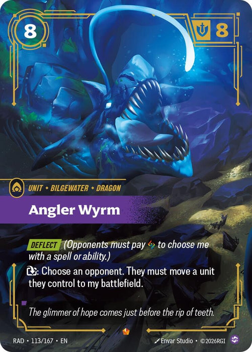 Image for Angler Wyrm (113/167) (Foil) [Radiance] (RAD) - Riftbound: League of Legends Trading Card Game
