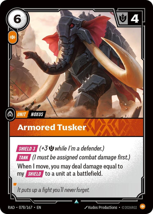 Image for Armored Tusker (078/167) [Radiance] (RAD) - Riftbound: League of Legends Trading Card Game