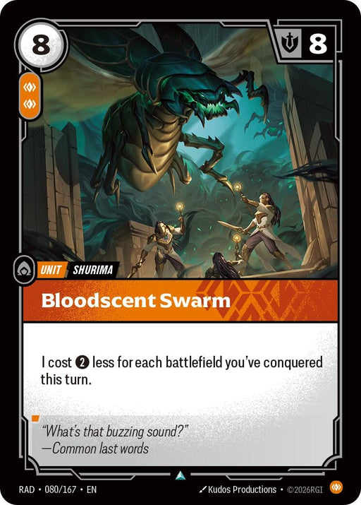 Image for Bloodscent Swarm (080/167) (Foil) [Radiance] (RAD) - Riftbound: League of Legends Trading Card Game