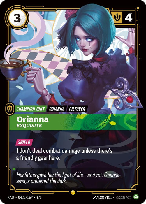 Image for Orianna, Exquisite (Alternate Art) (042a/167) (Foil) [Radiance] (RAD) - Riftbound: League of Legends Trading Card Game