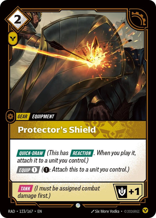 Image for Protector's Shield (123/167) (Foil) [Radiance] (RAD) - Riftbound: League of Legends Trading Card Game
