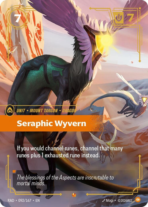 Image for Seraphic Wyvern (092/167) (Foil) [Radiance] (RAD) - Riftbound: League of Legends Trading Card Game