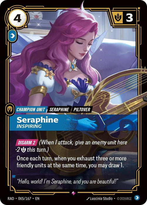 Seraphine, Inspiring (065/167) (Foil) [Radiance] (RAD)