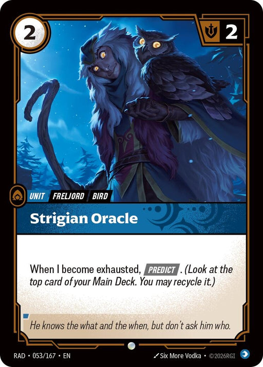 Image for Strigian Oracle (053/167) (Foil) [Radiance] (RAD) - Riftbound: League of Legends Trading Card Game
