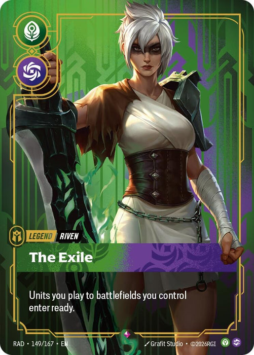 Image for Riven, The Exile (149/167) (Foil) [Radiance] (RAD) - Riftbound: League of Legends Trading Card Game