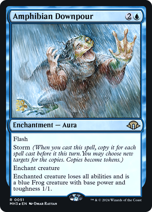 Amphibian Downpour [PMH3-51S] Foil - Modern Horizons 3 Promos