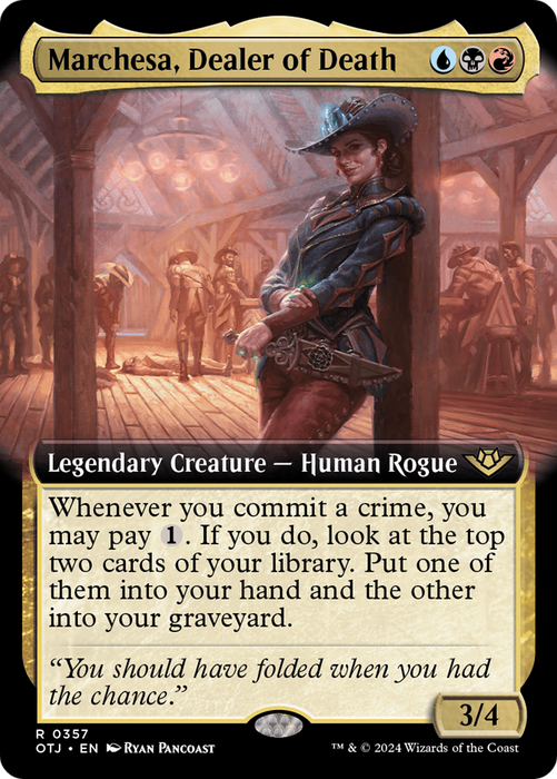 Marchesa, Dealer of Death (Extended Art) [OTJ-357] - Outlaws of Thunder Junction