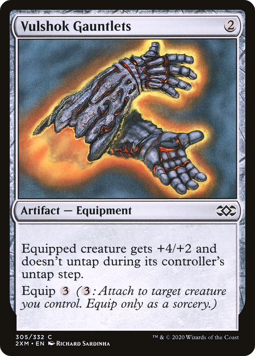 Vulshok Gauntlets [2XM-305] Foil - Double Masters