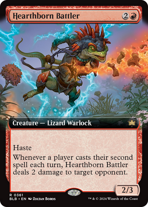 Hearthborn Battler (Extended Art) [BLB-361] Foil - Bloomburrow