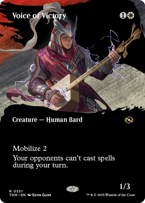 Voice of Victory (Showcase) (Borderless) [TDM-331] Foil - Tarkir: Dragonstorm