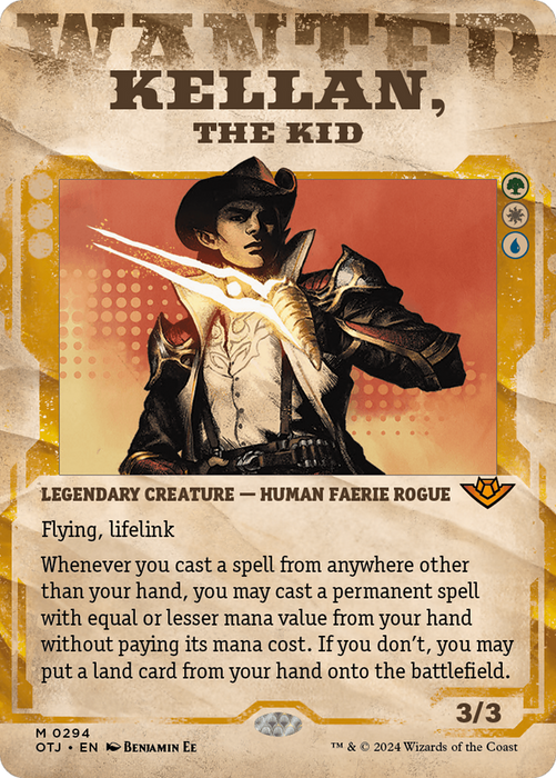 Kellan, the Kid (Showcase) (Borderless) [OTJ-294] Foil - Outlaws of Thunder Junction